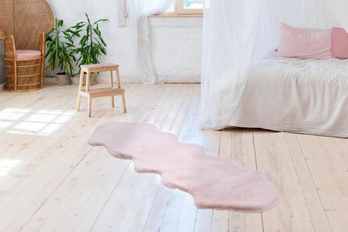UMĚLÁ KOŽEŠINA, 60/180 cm, růžová - růžová, Trend, textil (60/180cm)