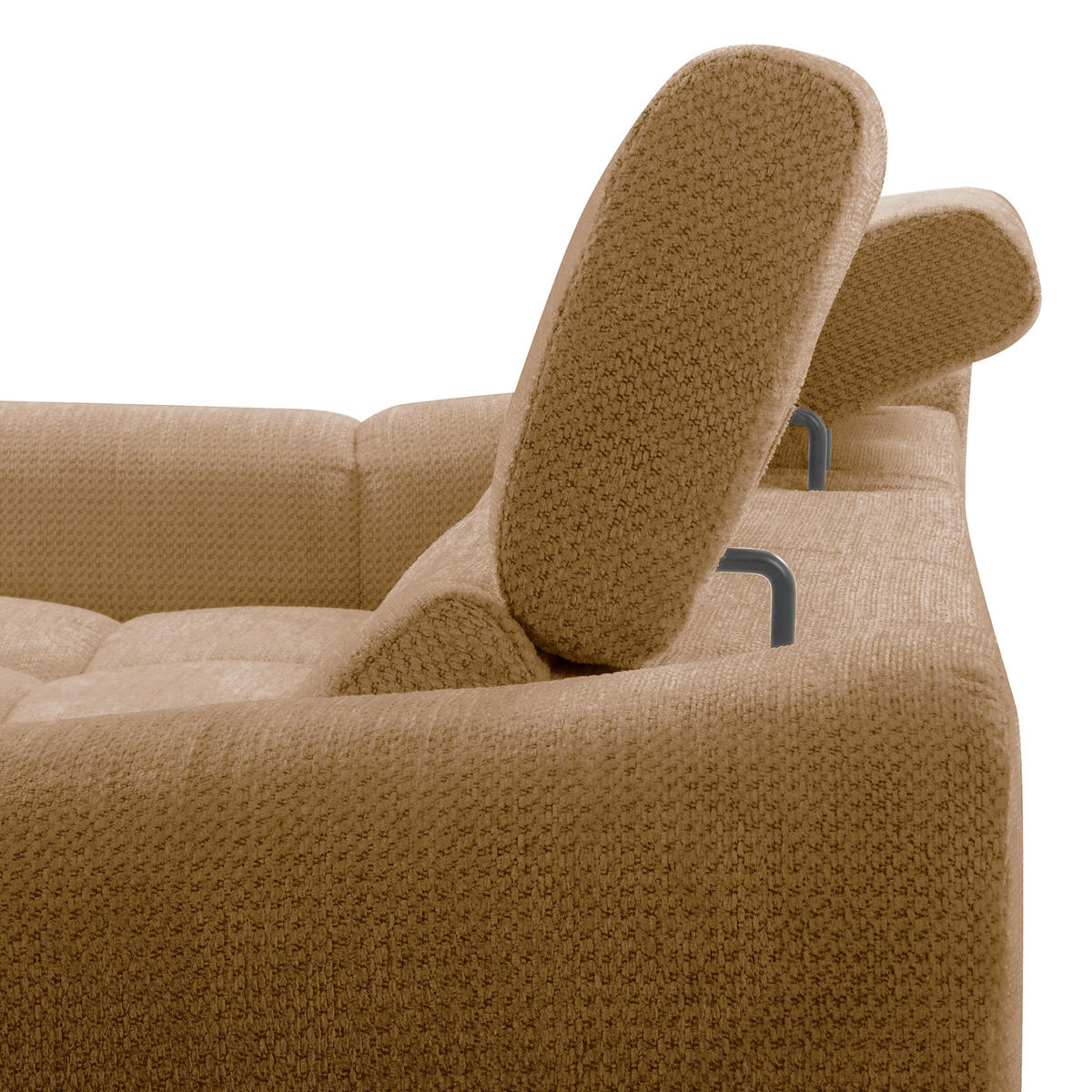 ECKSOFA  Webstoff Rostfarben  - Rostfarben/Schwarz, Design, Kunststoff/Textil (177/274cm) - Livetastic