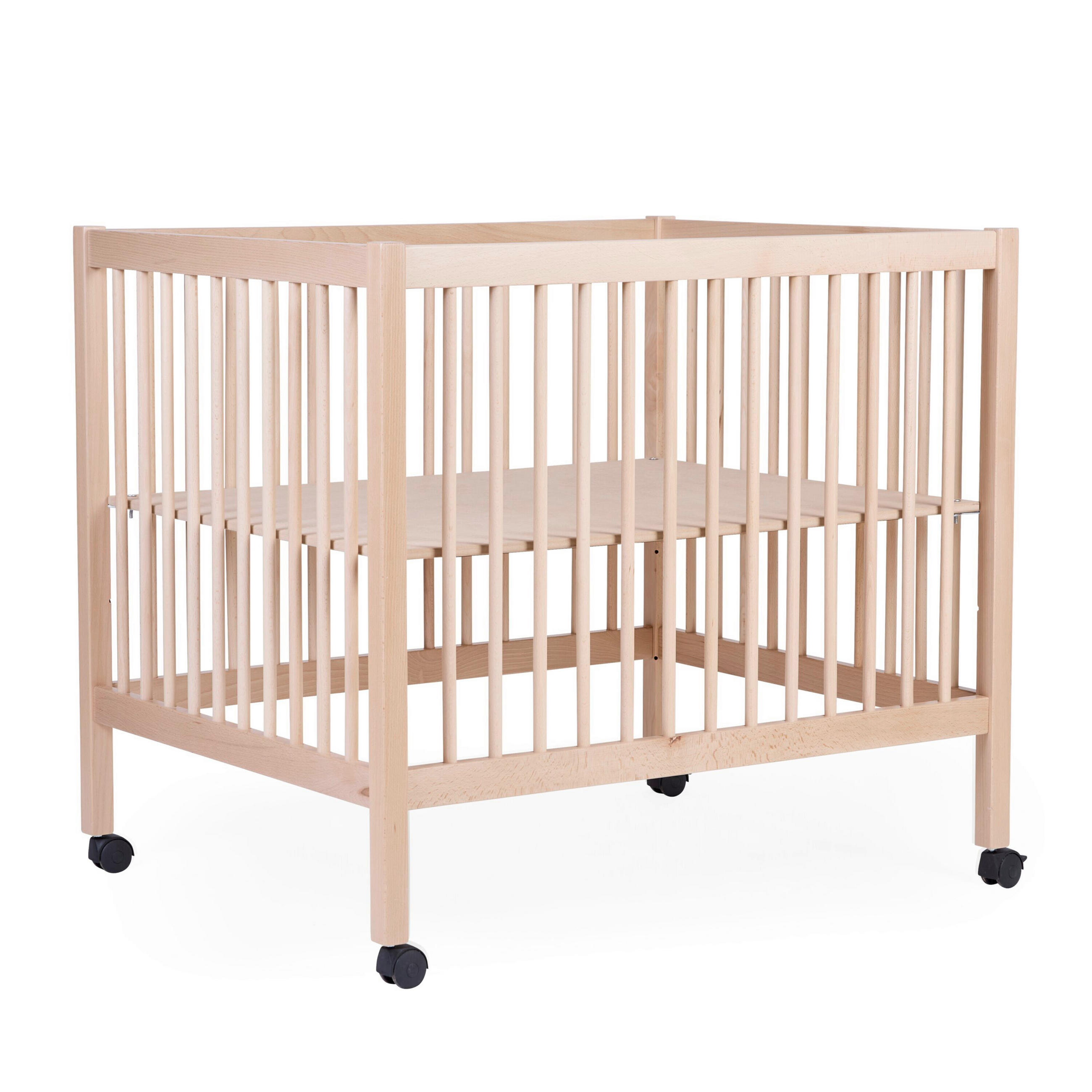 LAUFGITTER PA97NA Natur inkl. Rollen 98/78/82 cm  - Naturfarben, KONVENTIONELL, Holz/Kunststoff (98/78/82cm) - Childhome