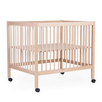 LAUFGITTER PA97NA Natur inkl. Rollen 98/78/82 cm  - Naturfarben, KONVENTIONELL, Holz/Kunststoff (98/78/82cm) - Childhome