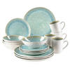 KOMBISERVICE Grün 16-teilig Frozen  - Grün, Basics, Keramik (34,7/32/35cm) - Mäser