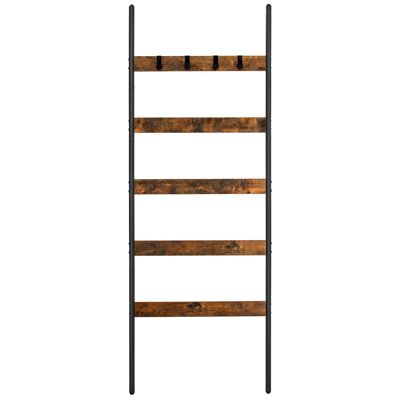 HANDTUCHLEITER - Dunkelbraun/Schwarz, Trend, Holzwerkstoff/Metall (65/178/2cm) - MID.YOU