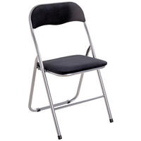 KLAPPSESSEL in Metall, Textil Grau, Schwarz  - Schwarz/Grau, Basics, Textil/Metall (45/81/45cm)