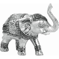Elefant Decorativ - argintiu/alb, Lifestyle, plastic (15/6,5/12,5cm) - Ambia Home