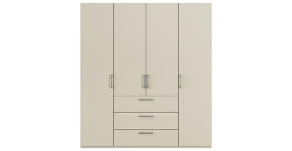 DREHTÜRENSCHRANK 201/223/61 cm,  in Champagner, 4-türig  - Edelstahlfarben/Champagner, Basics, Holzwerkstoff/Metall (201/223/61cm) - Novel