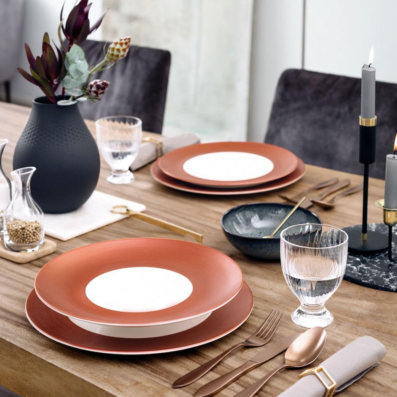 GLOBOKI KROŽNIK Manufacture Glow keramika 29 cm - bela/oranžna, Trendi, keramika (29cm) - Villeroy & Boch