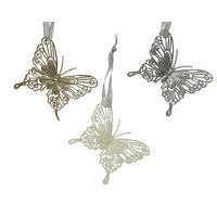 UKRAS ZA NOVOGODIŠNJU JELKU - bela/zlatna, Osnovno, plastika (59,50/21,00/40,00cm) - X-Mas