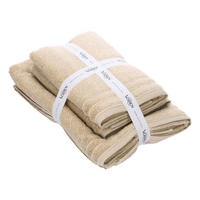 FROTTIERSET Delina Beige 3-teilig  - Beige, Design, Textil (N/A/N/Acm) - Vossen