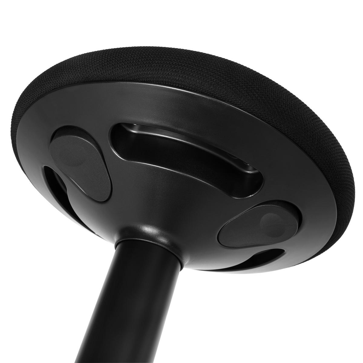 HOCKER in Metall, Kunststoff, Textil Schwarz  - Schwarz, Basics, Kunststoff/Textil (36/60/36cm)