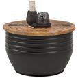 COUCHTISCH in Holz, Metall 75/75/45 cm  - Schwarz/Naturfarben, Trend, Holz/Metall (75/75/45cm) - Landscape