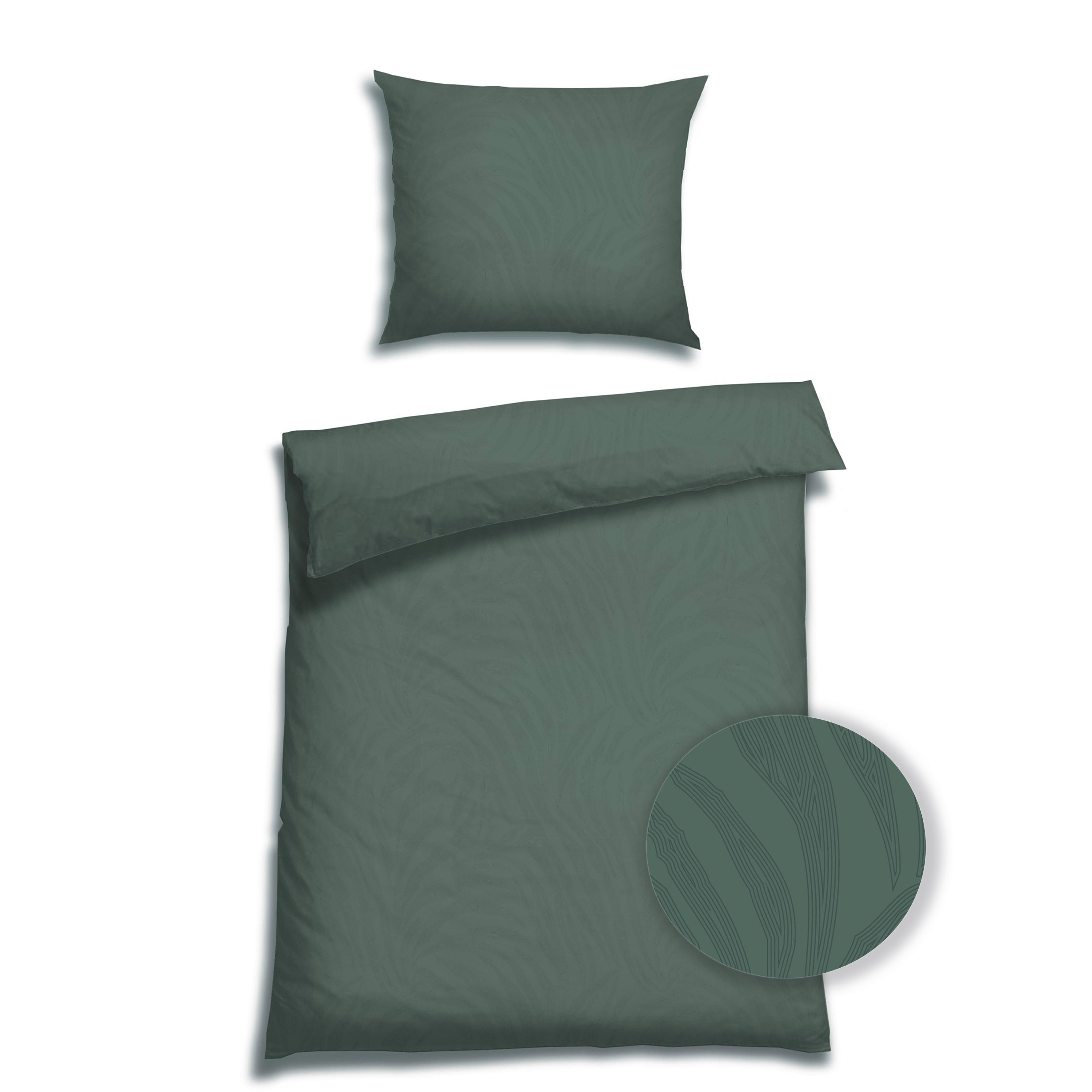 BETTWÄSCHE Flanell 140/200 cm  - Dunkelgrün, Design, Textil (140/200cm) - Florella