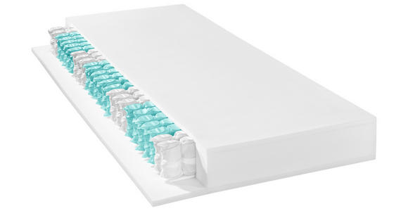 TASCHENFEDERKERNMATRATZE 80/200 cm Höhe ca. 19 cm  - Weiß, KONVENTIONELL, Textil (80/200cm) - Xora