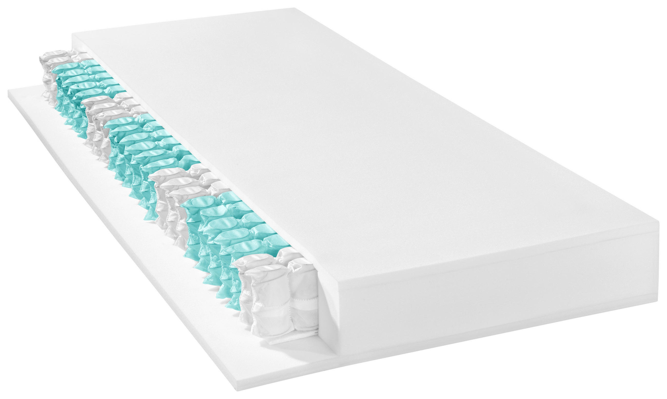 Thumbnail - Xora Taschenfederkernmatratze, Weiß, Textil, H3, Füllung: Polyester, 120x200 cm, Härtegradauswahl, Bezug abnehmbar/wasch...