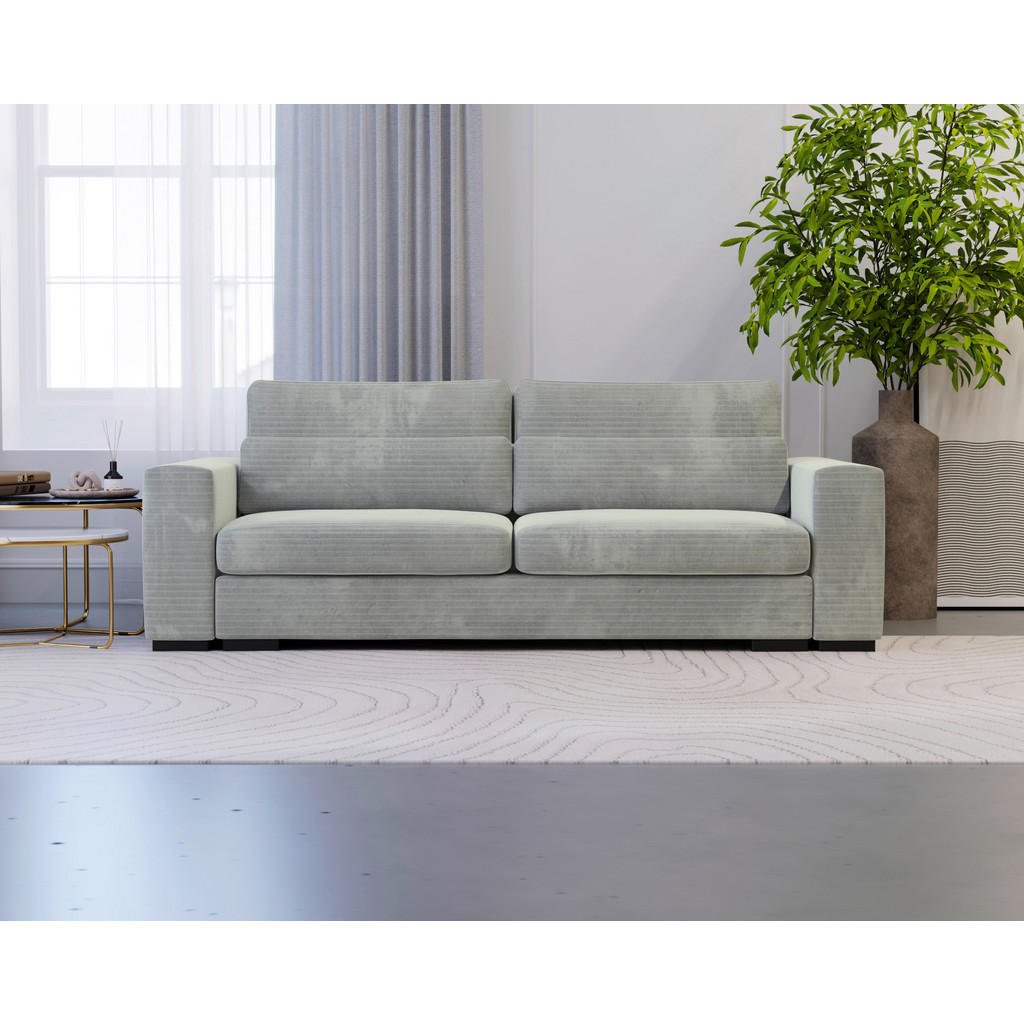 Thumbnail - Carryhome Schlafsofa, Grau, Textil, 3-Sitzer, Füllung: Schaumstoff, 236x78x114 cm, Liegefunktion, Schlafen auf Sitzhöhe,...