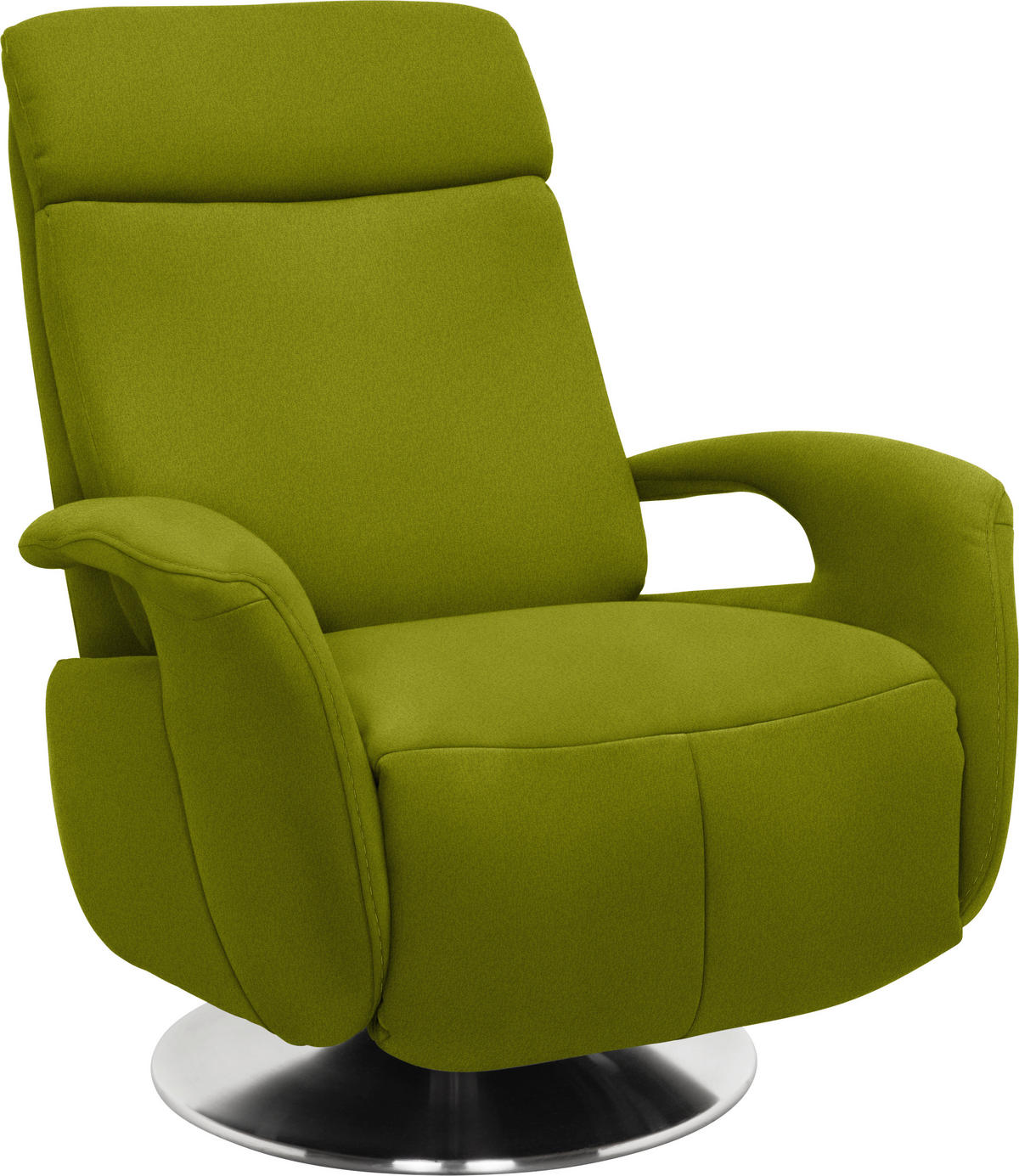 RELAXSESSEL Textil Limette  - Edelstahlfarben/Limette, Konventionell, Textil/Metall (84/109/88cm) - Beldomo System