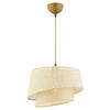 HÄNGELEUCHTE 32/65 cm   - Creme, Design, Textil/Metall (32/65cm) - P & B