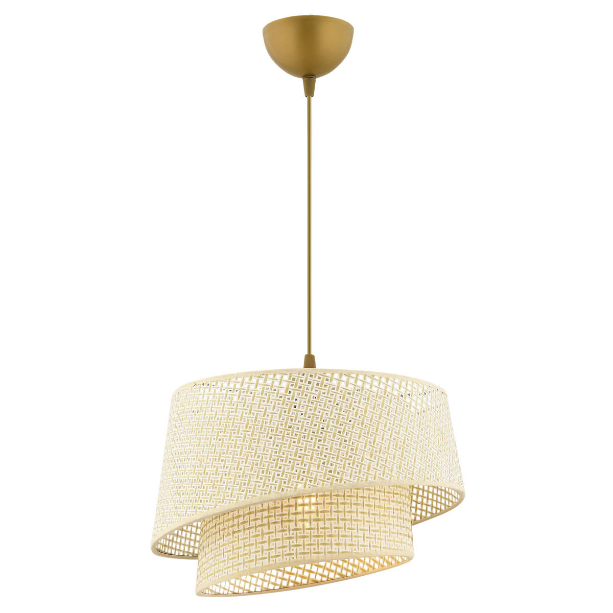 HÄNGELEUCHTE 32/65 cm   - Creme, Design, Textil/Metall (32/65cm) - P & B