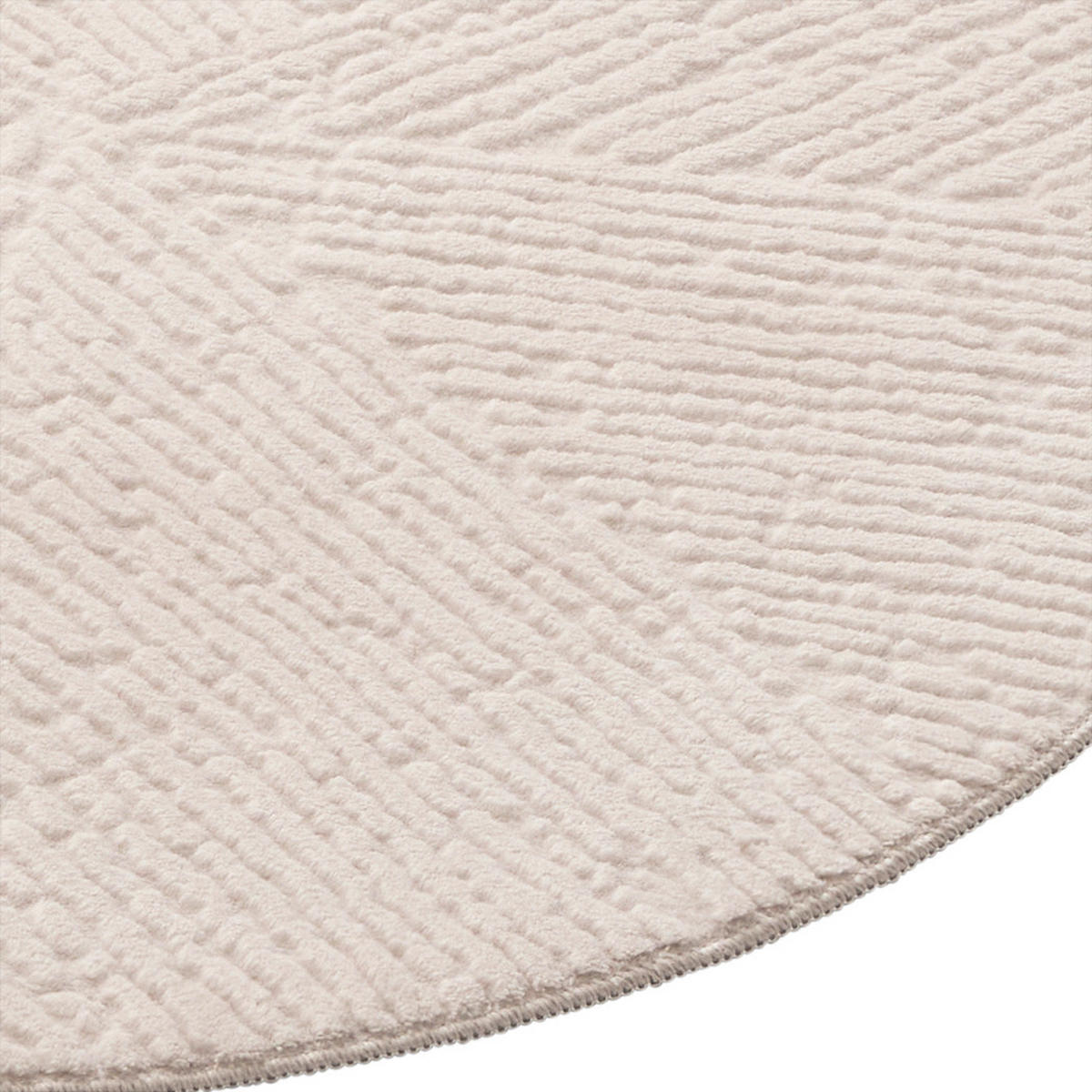 WEBTEPPICH 80 cm Stilo Beige rund  - Beige, Basics, Textil (80cm) - Novel