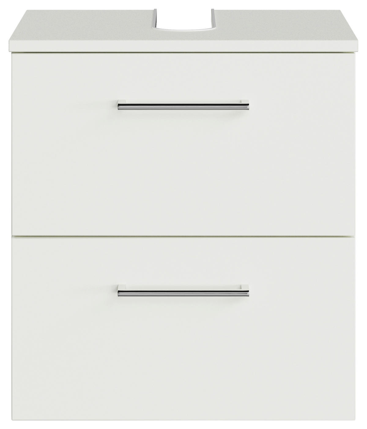WASCHBECKENUNTERSCHRANK 45/49,8/38,3 cm  - Chromfarben/Weiß, KONVENTIONELL, Holzwerkstoff/Metall (45/49,8/38,3cm) - Sadena