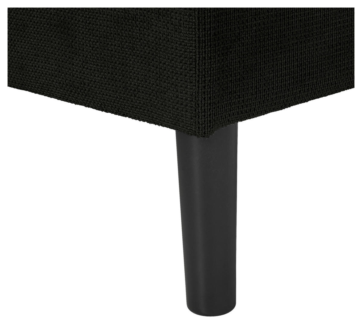 ECKSOFA in Webstoff Schwarz  - Schwarz, Konventionell, Kunststoff/Textil (157/231cm) - P & B