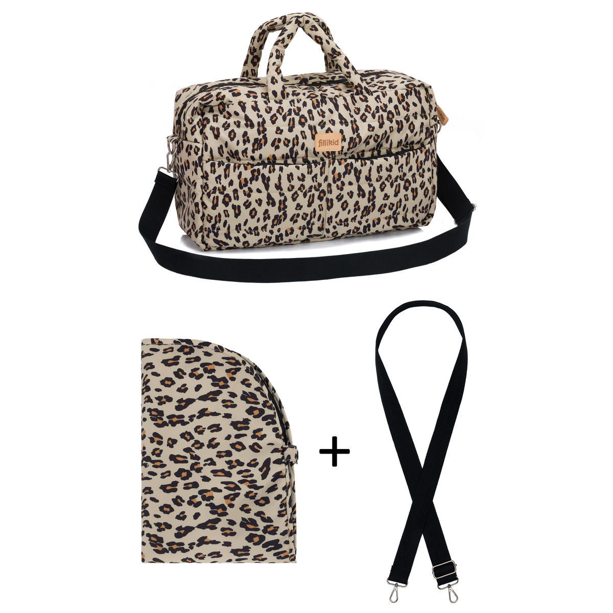 WICKELTASCHE  - Hellbraun/Dunkelorange, Basics, Textil (43/28/14cm) - Fillikid