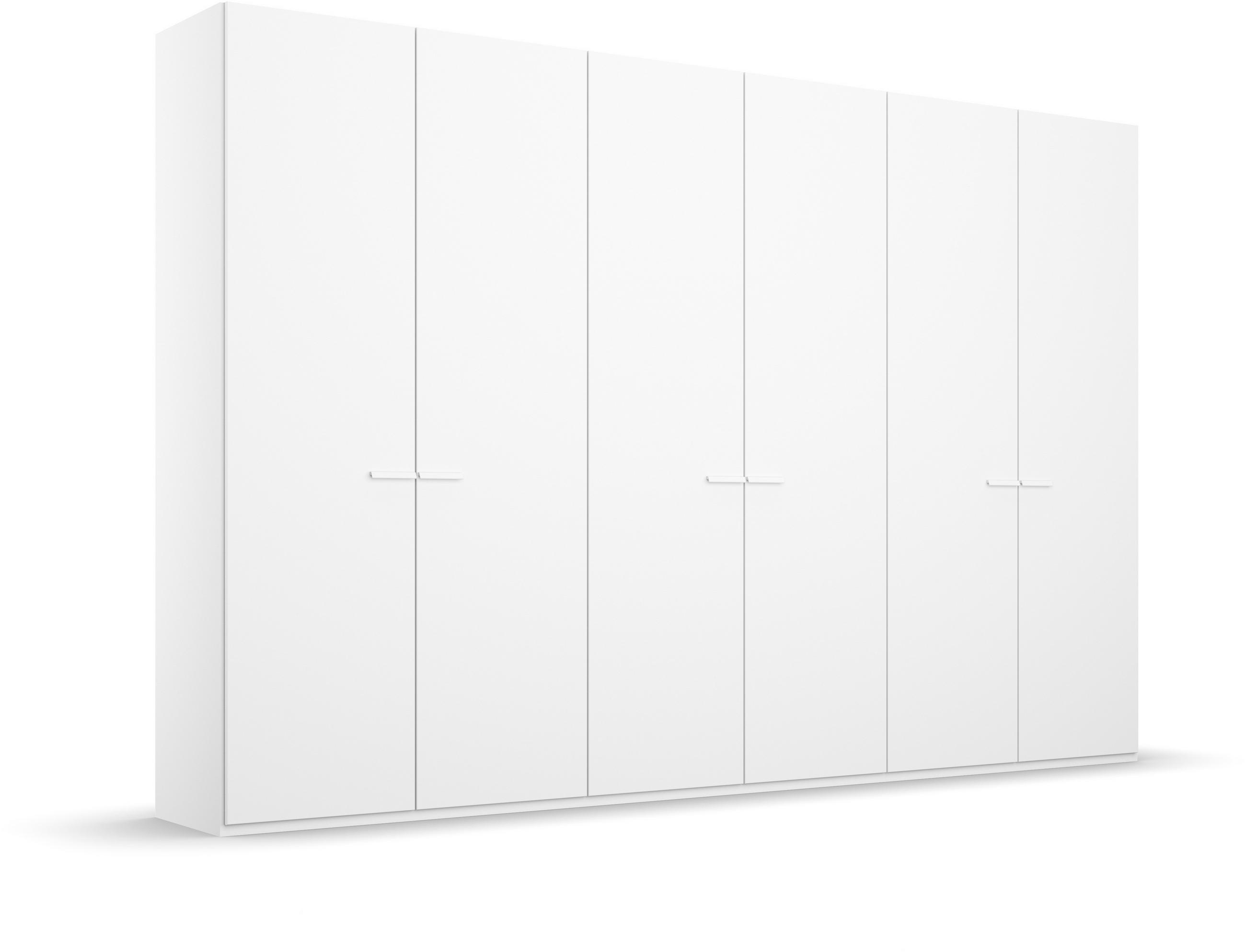 DREHTÜRENSCHRANK 301/223/60 cm 6-türig Weiß  - Weiß, Trend, Glas/Holzwerkstoff (301/223/60cm) - Novel