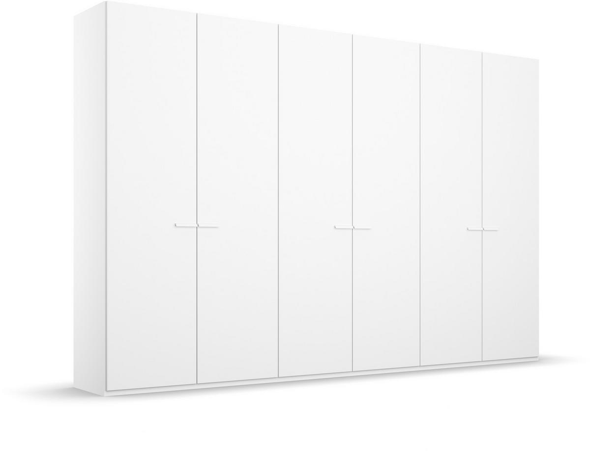 DREHTÜRENSCHRANK in Weiss  - Weiss, Trend, Glas/Holzwerkstoff (301/235/60cm) - Novel