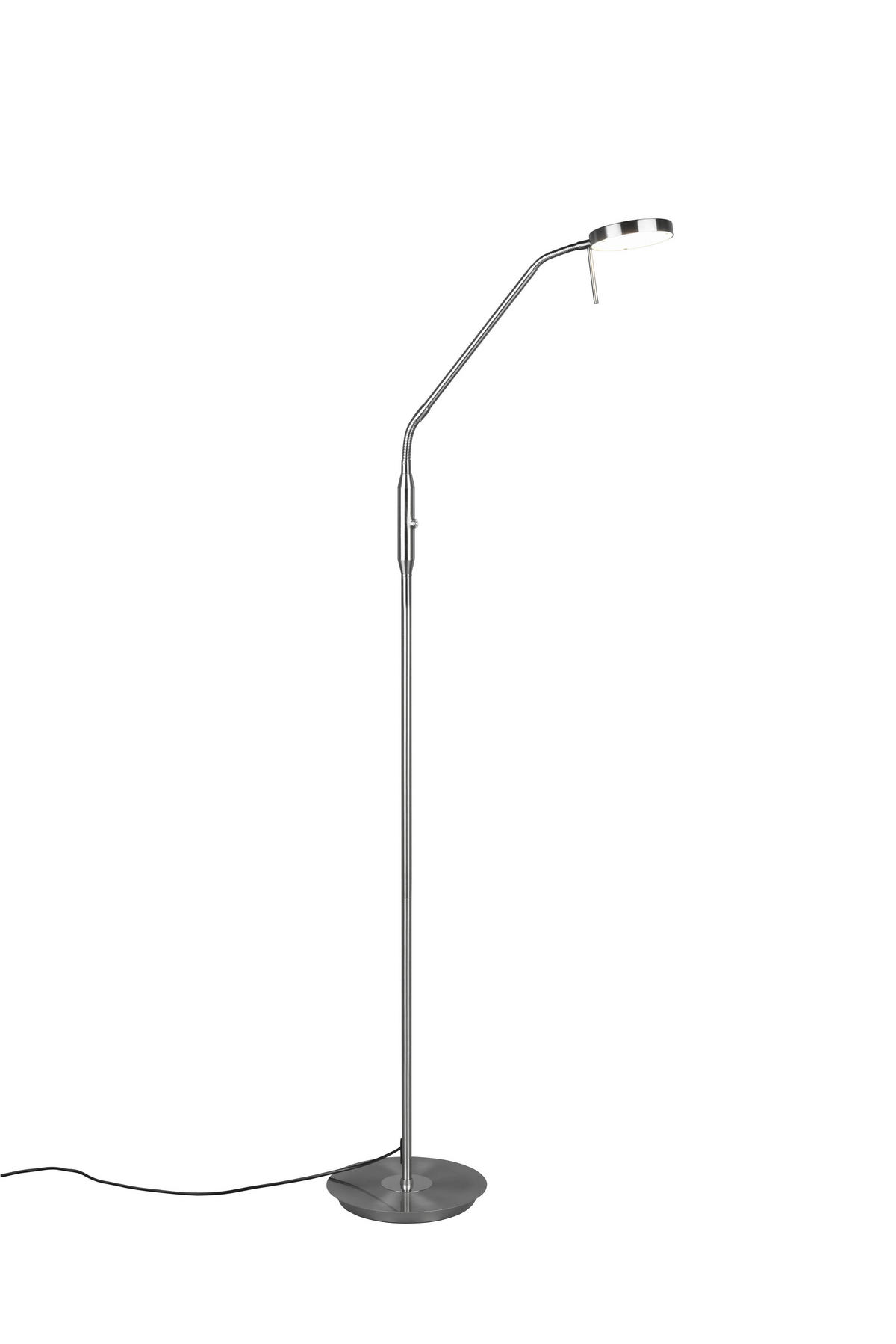 LED-STEHLEUCHTE - Nickelfarben, Basics, Metall (145/25/50cm) - Trio Leuchten