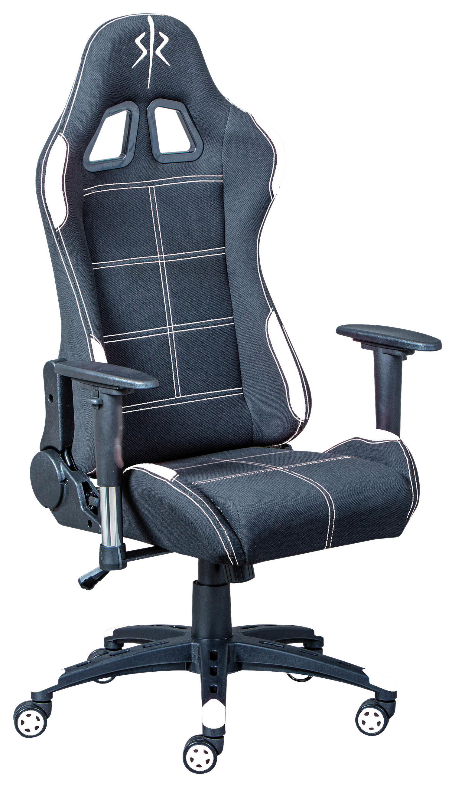 HERNÁ STOLIČKA, sieť, čierna, biela - čierna/biela, Konventionell, textil/plast (69/125/50cm) - MID.YOU