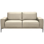 2-SITZER-SOFA  in Echtleder Creme   - Creme/Schwarz, Design, Leder/Metall (180/82/92cm) - Johann Jakob
