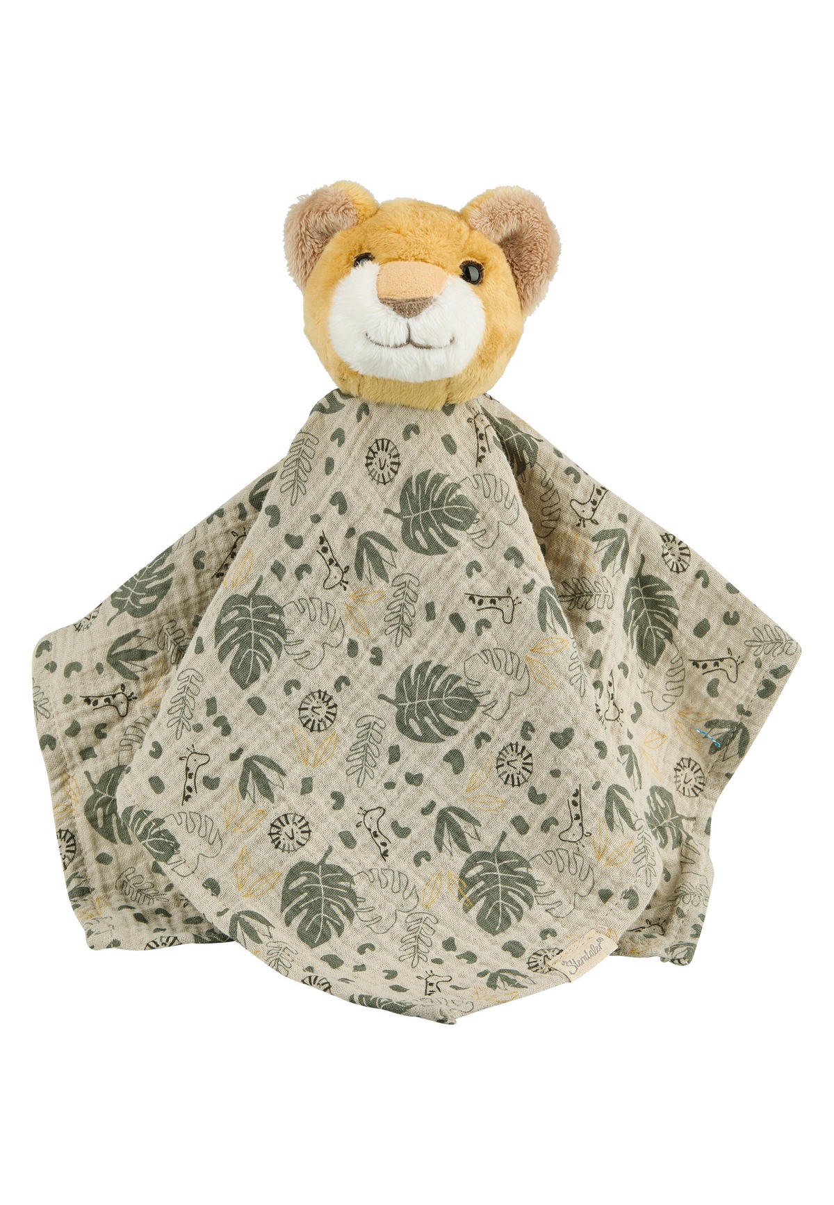 SCHMUSETUCH Löwe Leo  - Mintgrau, Basics, Textil (35/8/8cm) - Sterntaler