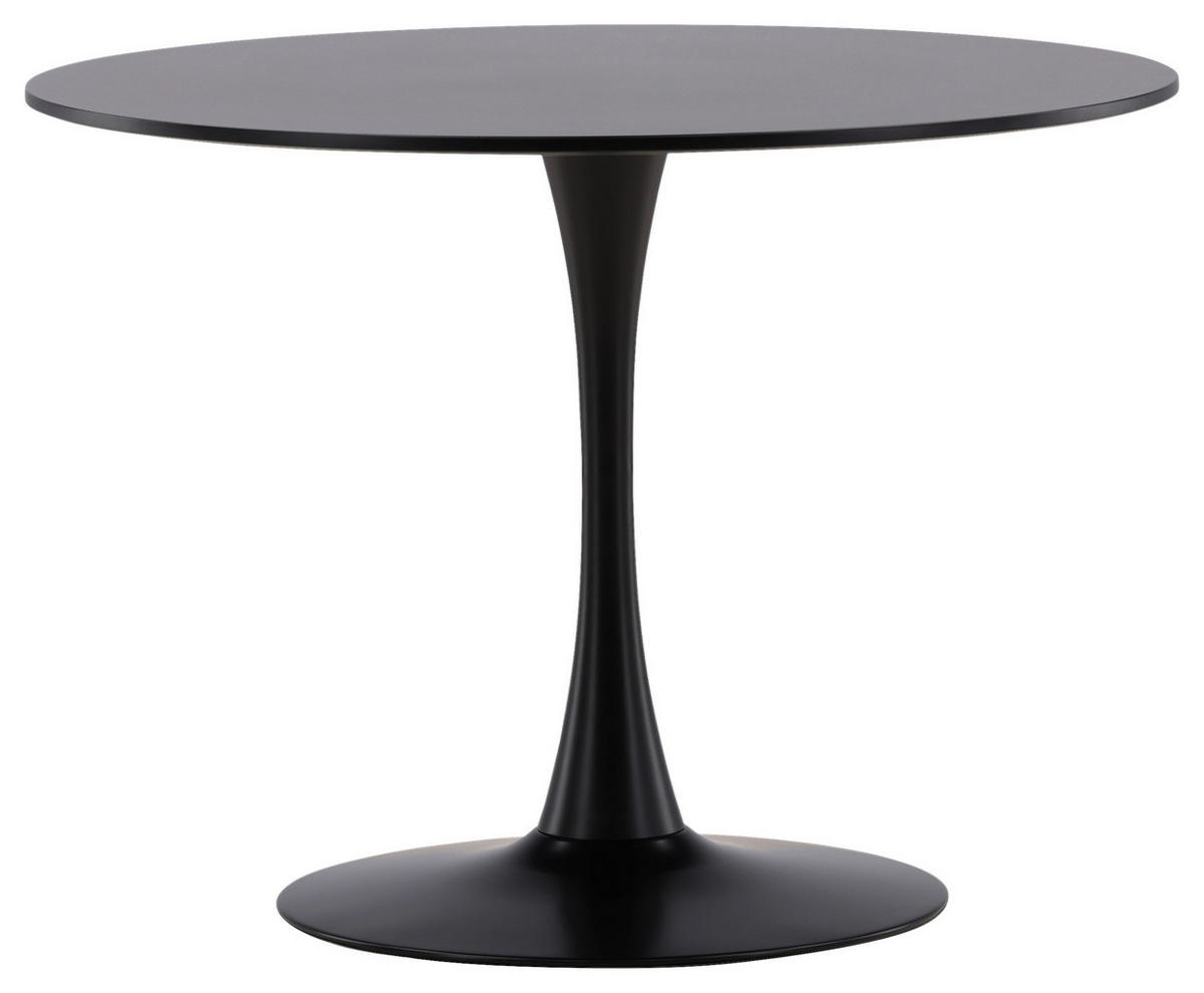 ESSTISCH in Metall, Holzwerkstoff 100/100/74 cm  - Schwarz, Design, Holzwerkstoff/Metall (100/100/74cm) - Livetastic