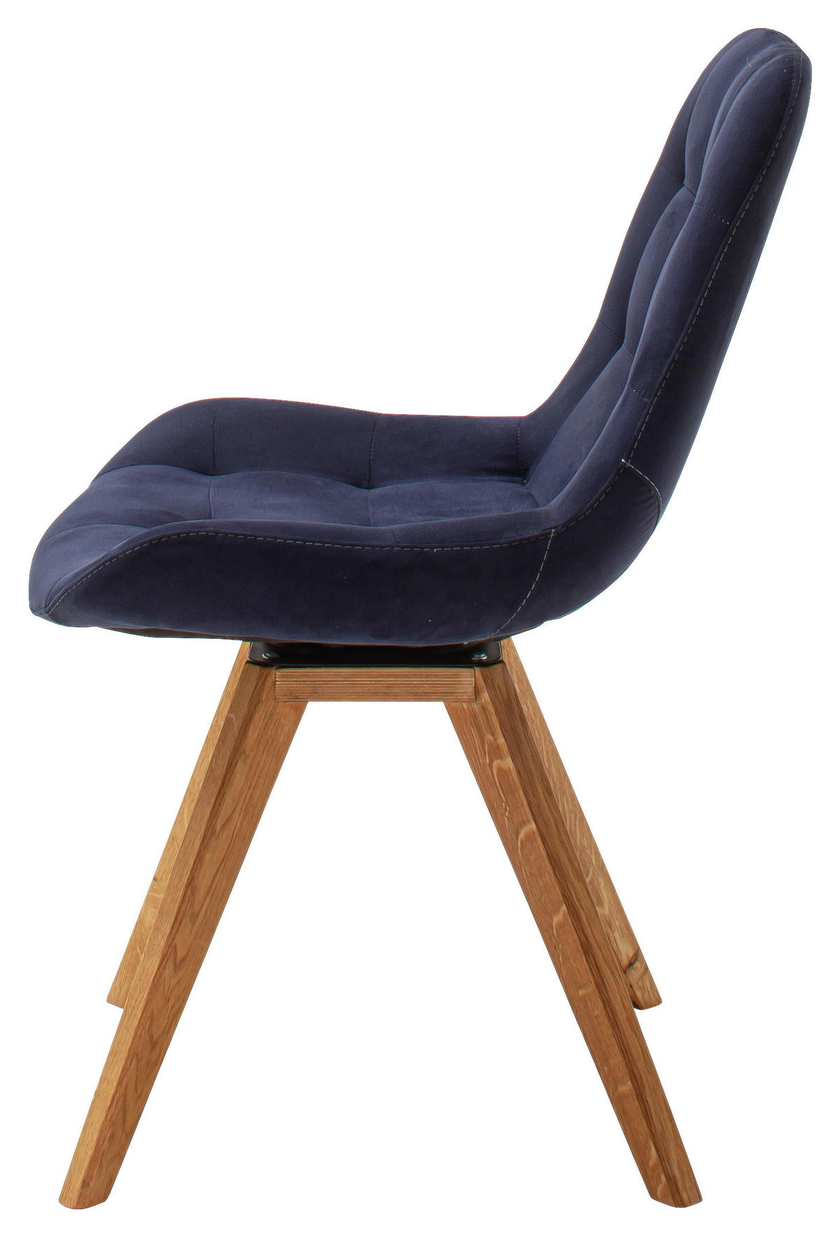 STUHL Flachgewebe Dunkelblau  - Dunkelblau, KONVENTIONELL, Holz/Textil (56/84/63cm) - Carryhome