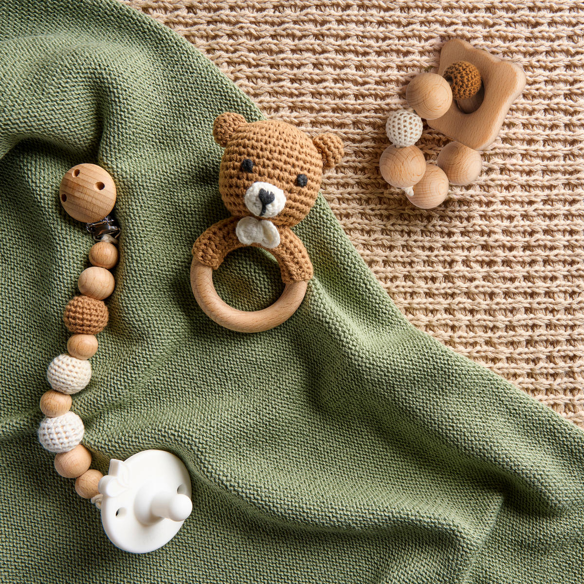 KINDERSPIELSET  - Multicolor, Basics, Holz/Textil - Patinio