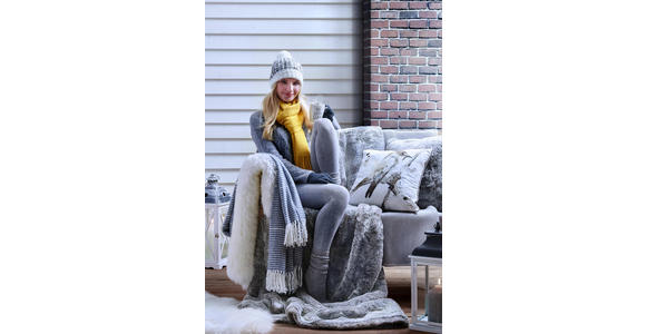 FELLKISSEN 48/48 cm - Silberfarben, Design, Textil (48/48cm) - Ambiente