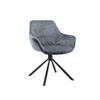 ARMLEHNSTUHL  in Samt  - Schwarz/Grau, MODERN, Textil/Metall (64/82/63cm) - Livetastic