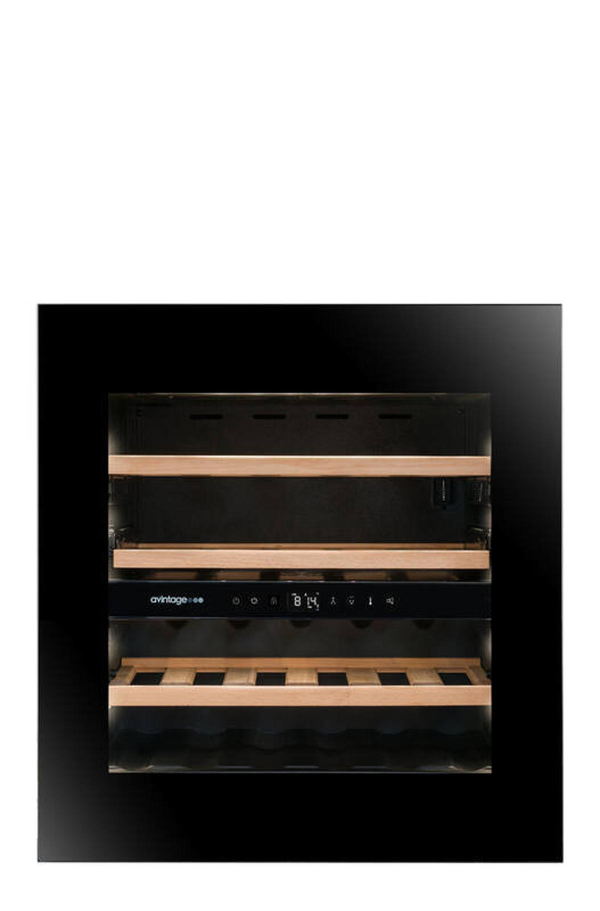 WEINKÜHLSCHRANK AVI60PLATINUM  - Schwarz, Basics, Glas/Holz (59,0/59,5/56,5cm)