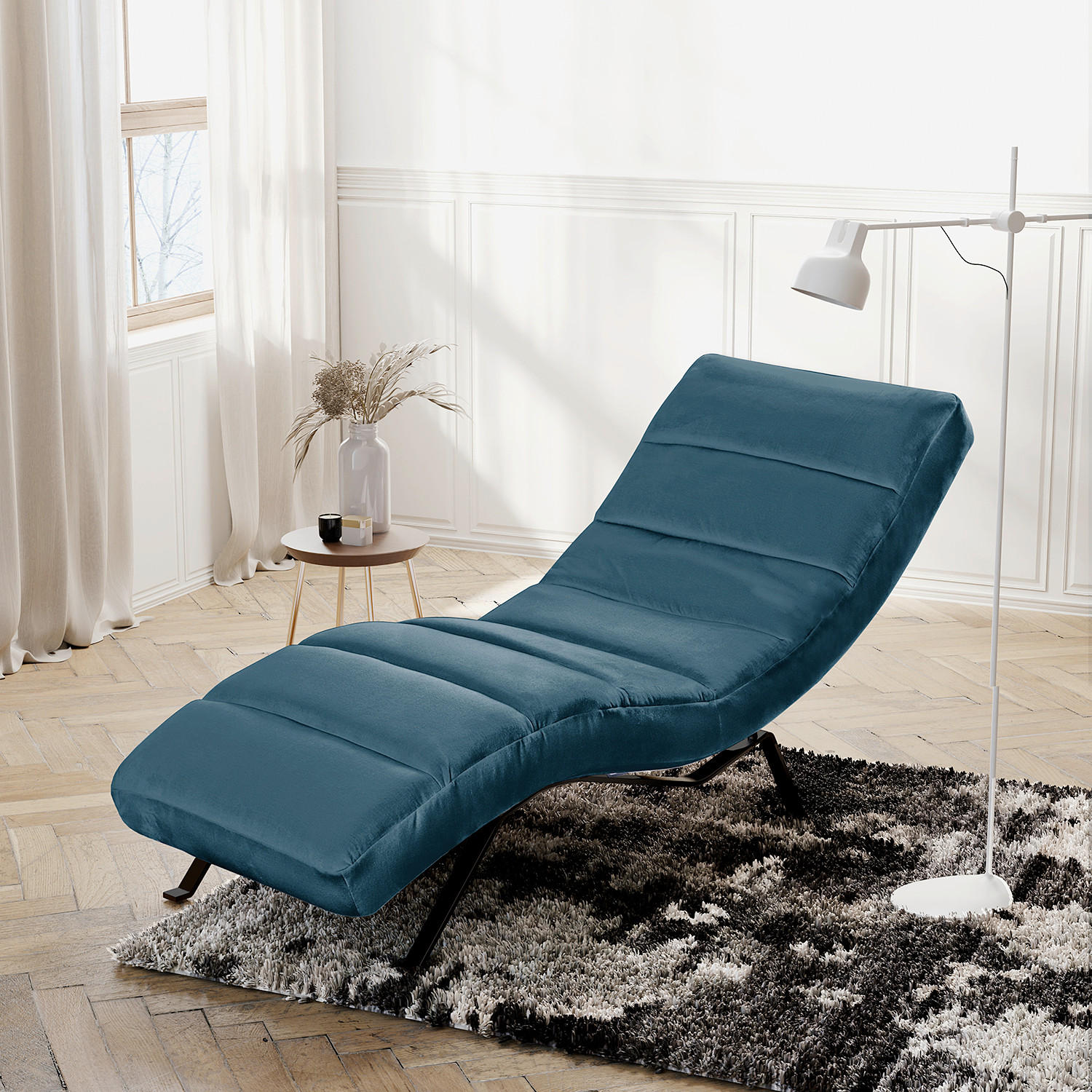 Livetastic Relaxliege Swing Blau 65x65-95x171 cm