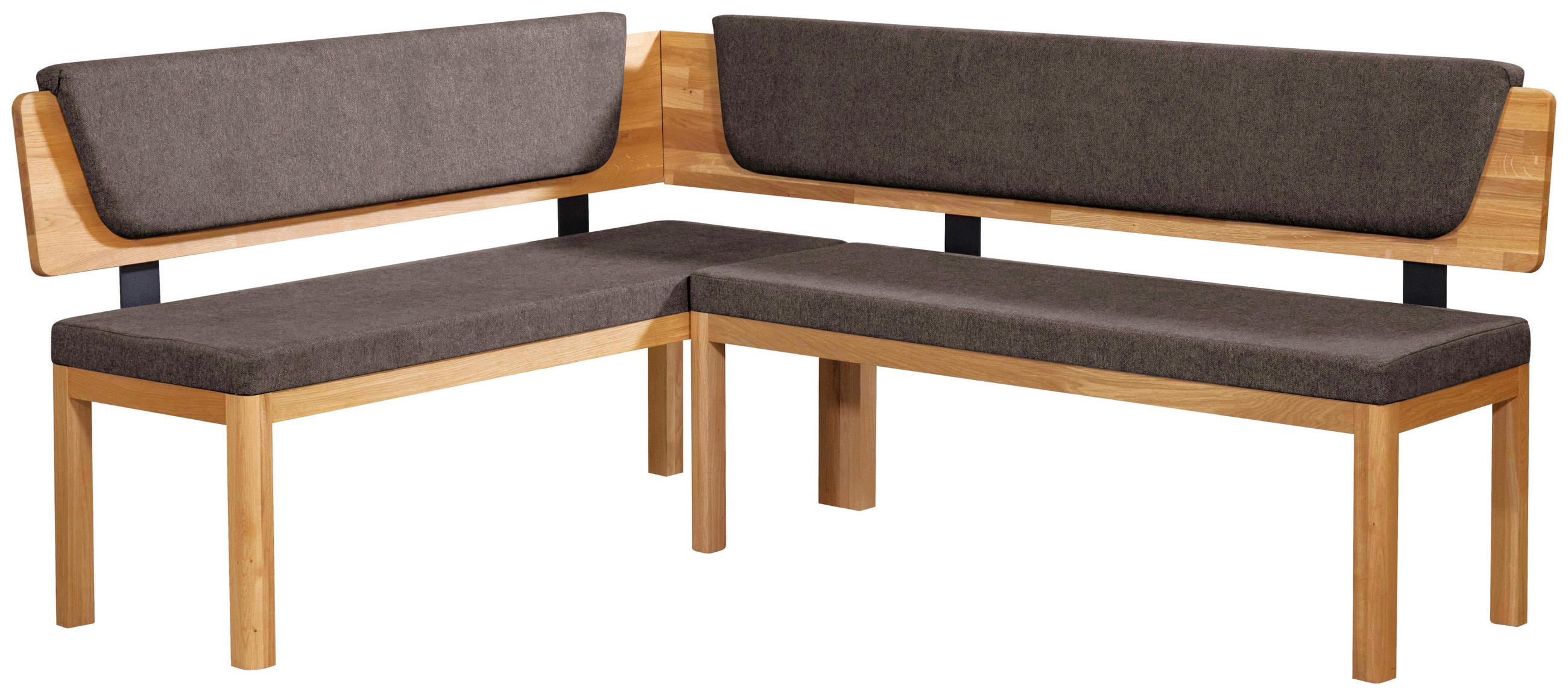 ECKBANK 171/208 cm  in Braun, Eichefarben  - Eichefarben/Braun, KONVENTIONELL, Holz/Textil (171/208cm) - Linea Natura