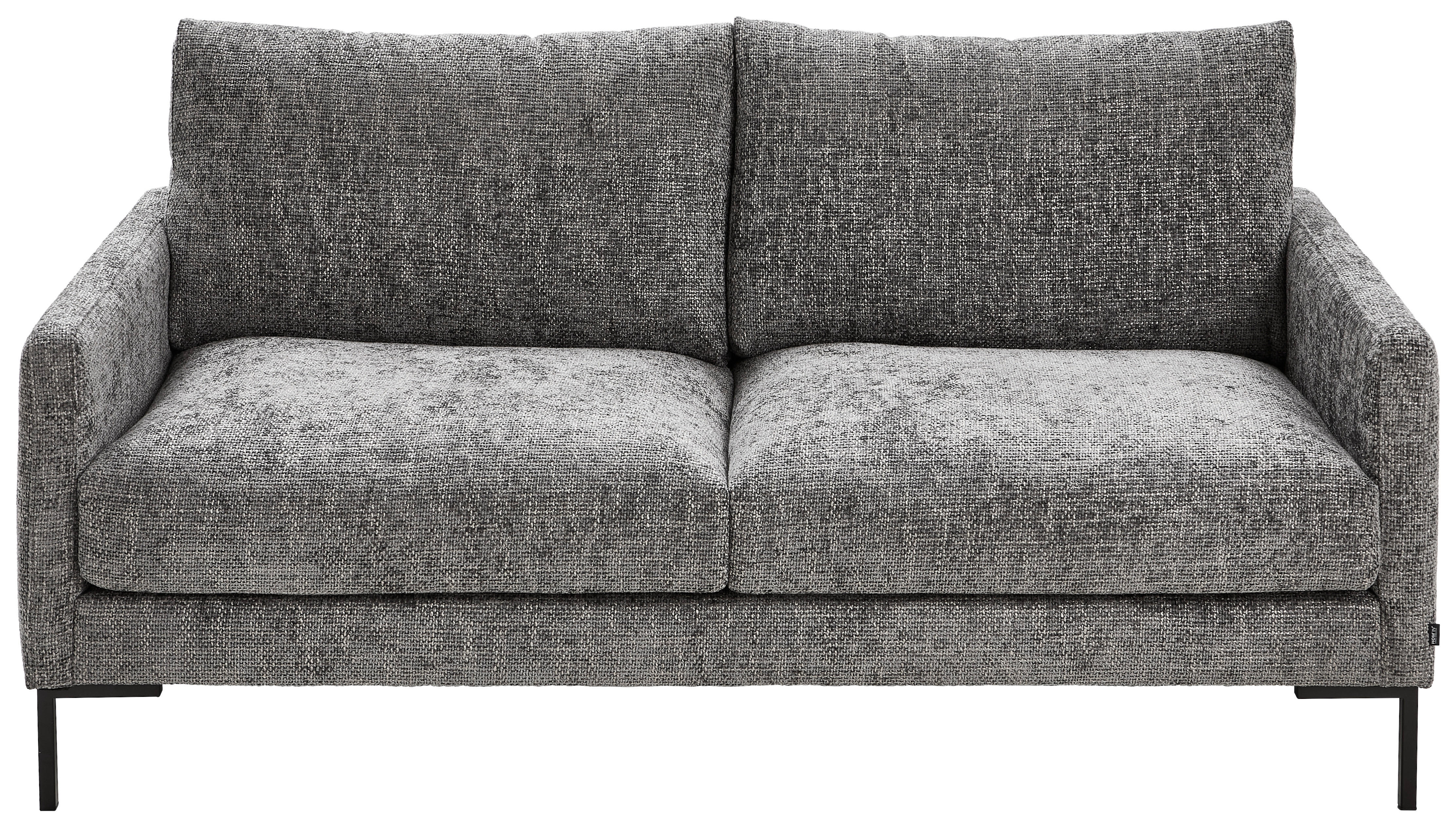 2,5-SITS SOFFA i tyg grå  - svart/grå, Klassisk, metall/textil (176/78/90cm) - Hom`in