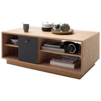 COUCHTISCH in Glas, Holzwerkstoff 115/65/44 cm  - Eiche Bianco/Anthrazit, Design, Glas/Holzwerkstoff (115/65/44cm) - MID.YOU