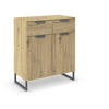 KOMMODE  in 80/81/42 cm  - Dunkelgrau/Eiche Artisan, Design, Holzwerkstoff/Metall (80/81/42cm) - Carryhome