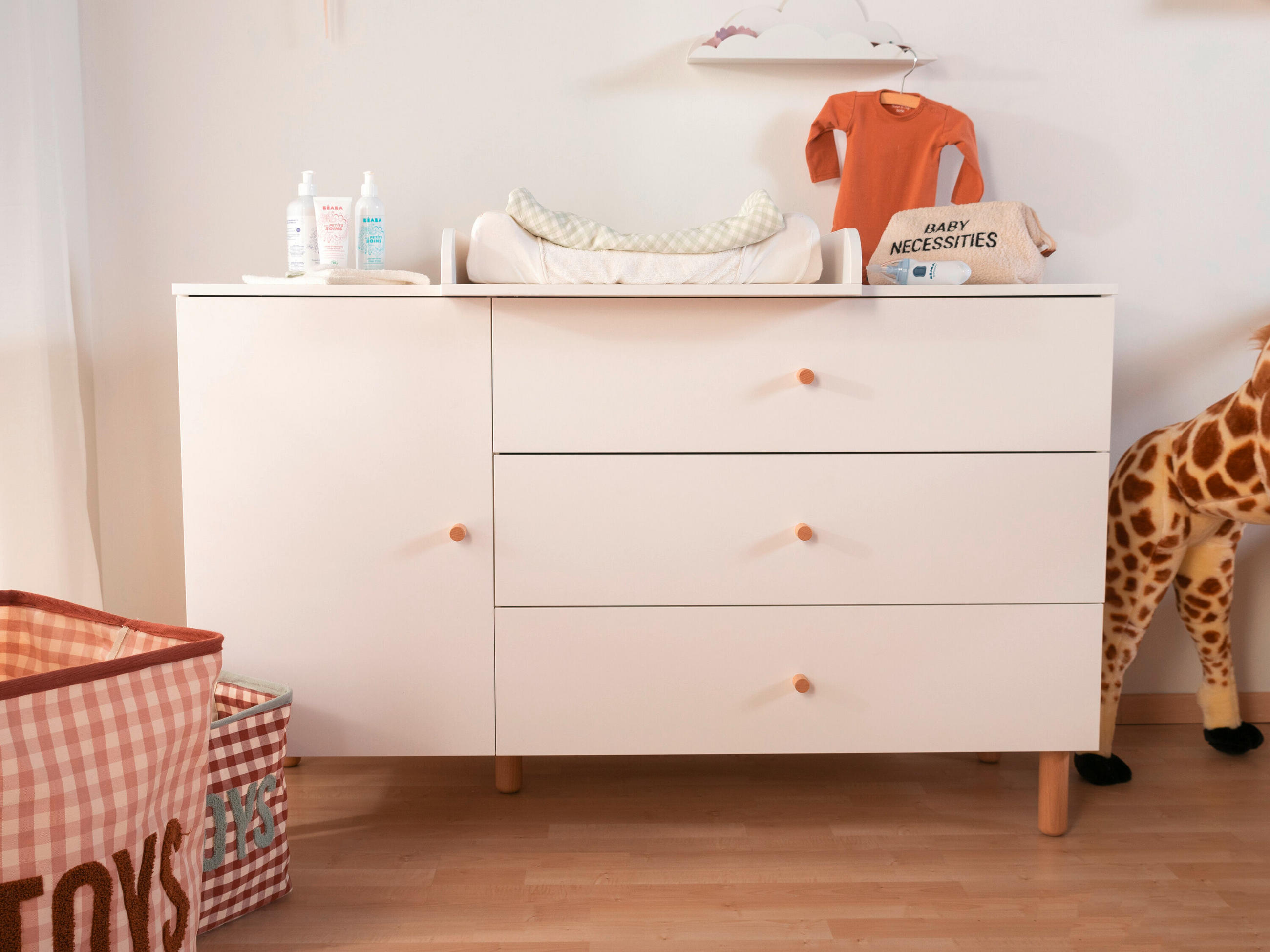 WICKELKOMMODE Wonder White 2023 137/93/75 cm  - Naturfarben/Weiß, Design, Holz/Holzwerkstoff (137/93/75cm) - Childhome