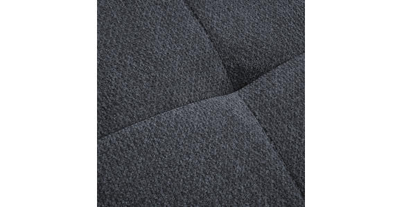 ECKSOFA in Chenille Dunkelblau  - Schwarz/Dunkelblau, MODERN, Textil/Metall (290/182cm) - Hom`in