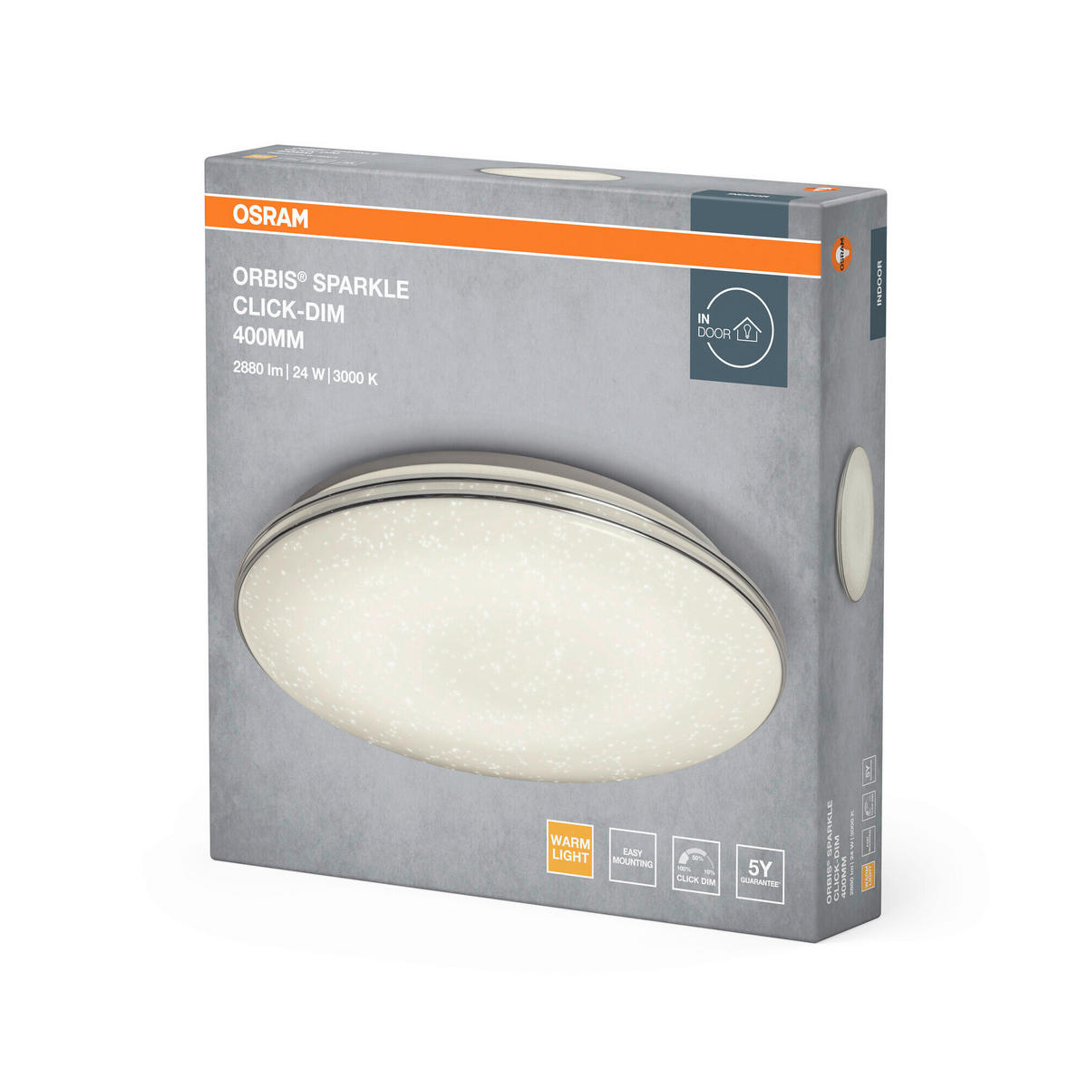 LED-DECKENLEUCHTE 40/9,1 cm   - Weiß, Basics, Kunststoff/Metall (40/9,1cm) - Osram