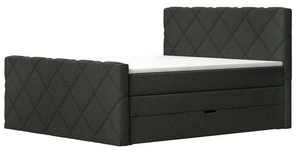 BOXSPRINGBETT 180/200 cm  in Schwarz  - Schwarz, KONVENTIONELL, Textil (180/200cm) - Esposa