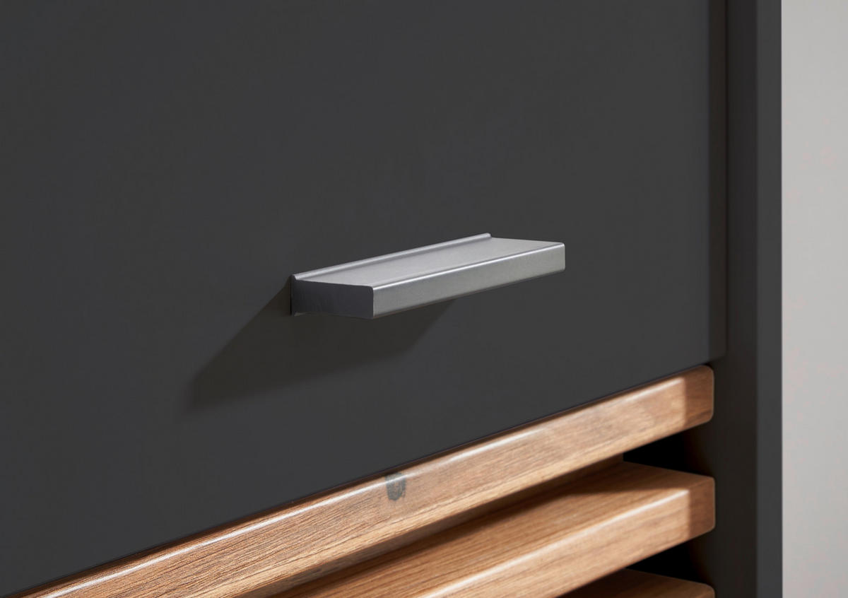 WASCHBECKENUNTERSCHRANK 80/64/40 cm  - Eichefarben/Anthrazit, KONVENTIONELL, Holzwerkstoff/Kunststoff (80/64/40cm) - home24