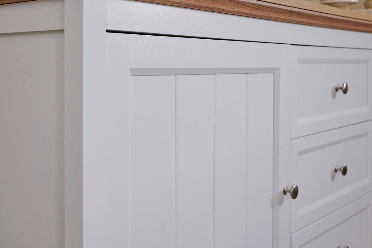 SIDEBOARD Cottage  in 150/80,5/40 cm  - Eichefarben/Alufarben, KONVENTIONELL, Holzwerkstoff/Metall (150/80,5/40cm)