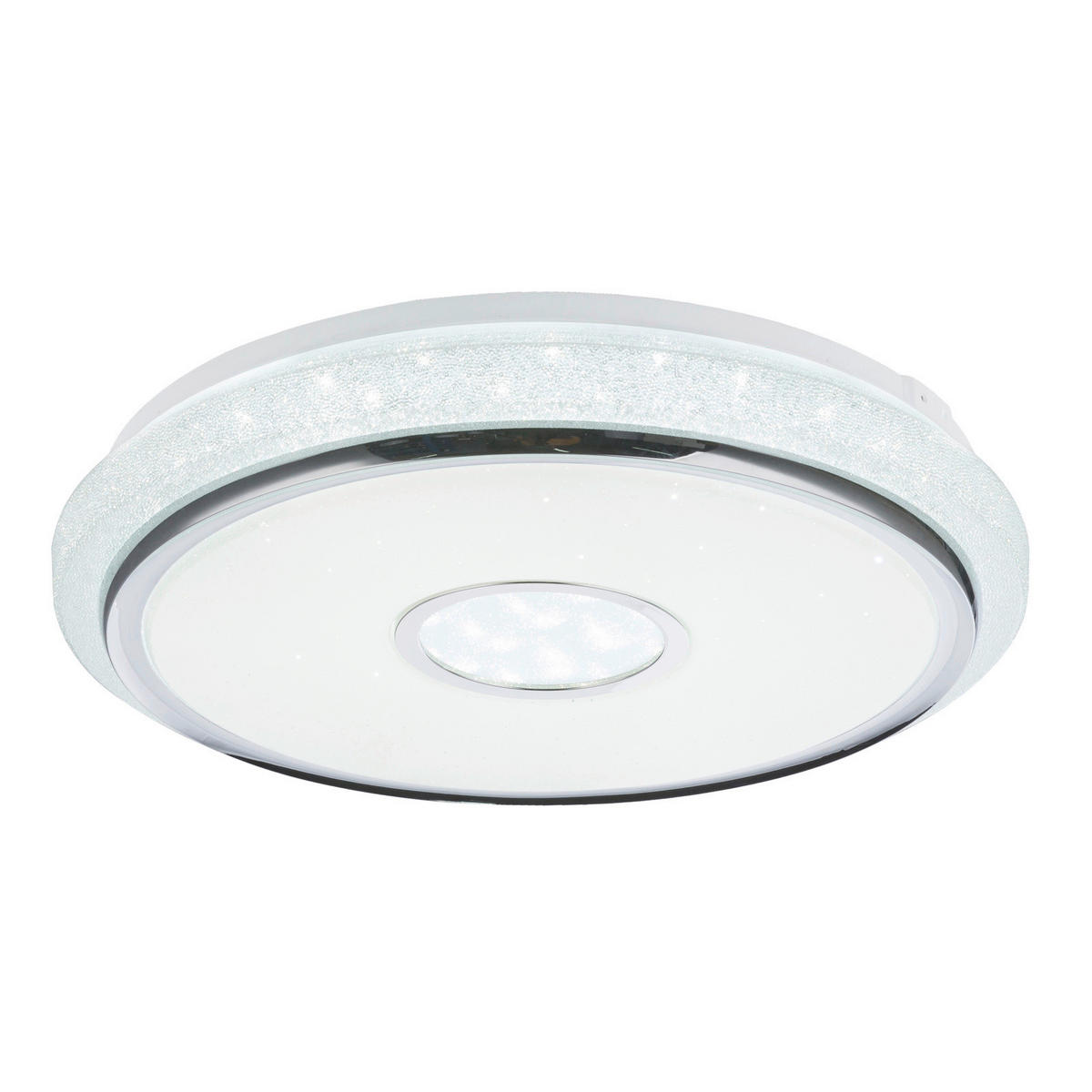 PLAFONIERĂ CU LED - alb/culoare crom, Basics, plastic (50/9.5cm)