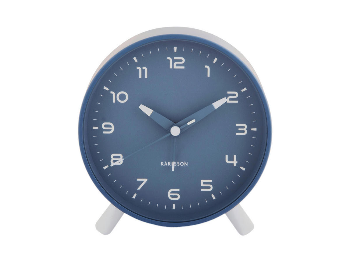 WECKER   - Blau, Basics, Metall (8.5/5/8.5cm) - Karlsson